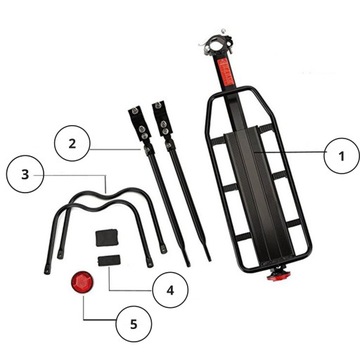 ЗАДНЕЕ УНИВЕРСАЛЬНОЕ АЛЮМИНИЕВОЕ БАГАЖНИК ДЛЯ ВЕЛОСИПЕДОВ
