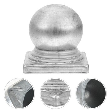 Post Cap Ball Solar Light Shell Hat Black Baloons