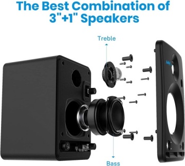 СТЕРЕО ДИНАМИКИ BLUETOOTH MOUKEY ACTIVE STUDIO 2.0 МОЩНЫЕ ДИНАМИКИ