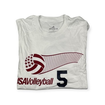 Мужская белая футболка ADIDAS VOLLEYBALL S 5