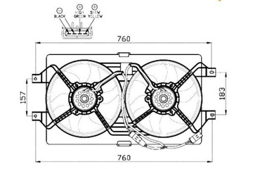 VENTILÁTOR CHLADIČŮ CHRYSLER 300M 98- NRF