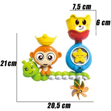 НАБОР ИГРУШЕК ДЛЯ ВАННЫ С ВОДОЙ ДЛЯ ВАННЫ Обезьяны + ЧАШКА ДЛЯ ДЕТСКОГО ВУПИ