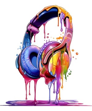 Naprasowanka Słuchawki headphones art 1