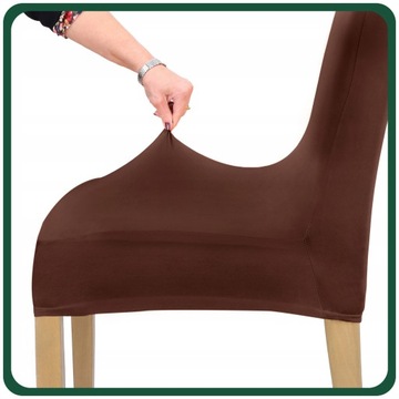 НАБОР ИЗ 4 ШТ. ЧЕХОЛЫ НА СТУЛ КОРИЧНЕВЫЙ ГИБКИЙ УНИВЕРСАЛЬНЫЙ