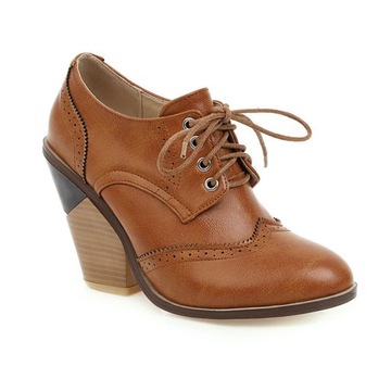 ВЕСЕННЕ-ОСЕННИЕ ЖЕНСКИЕ ТУФЛИ НА ВЫСОКОМ КАБЛУКЕ В СТИЛЕ РЕТРО