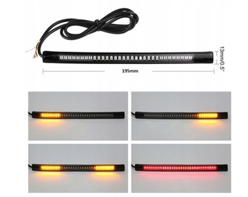 СВЕТОДИОДНАЯ ЛЕНТА ГИБКАЯ задний фонарь СИГНАЛ СТОП ПОВОРОТА 48 LED QUAD MOTOR
