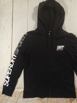 bawełniana bluza z kapturem SUPERDRY r. 38 zapinana na zamek