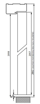 Межкомнатные двери-лофт без четверти Voster с фиксированной дверной коробкой и ручкой 80