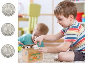 ЭЛЕКТРИЧЕСКАЯ КОПИЛКА КОТЕНОК КОШКА ИНТЕРАКТИВНАЯ АВТОМАТИЧЕСКАЯ мяукает ВОР