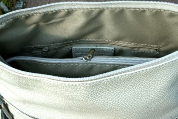 Итальянская кожаная сумка, экрю, экри, бежевый, кремовый