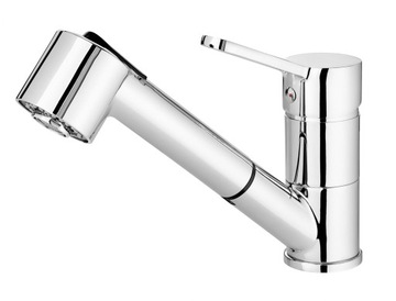 Bateria do zlewu Deante Narcyz chrom, wyciągana