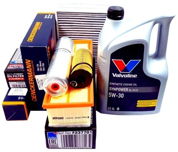 4 FILTRY + 5L OLEJE VALVOLINE 5W30 BMW 5 F10 F11 518D 520D B47