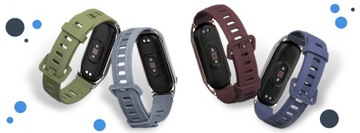 Ремешок Duo для Xiaomi Mi Band 3 4 5 6, серый, белый, серебристый, прочный