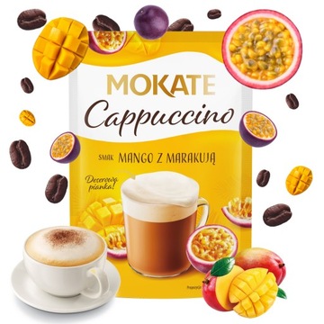 Кофейный напиток Кофе Капучино Манго Маракуйя с пеной Без Мокате Эспрессо-машина