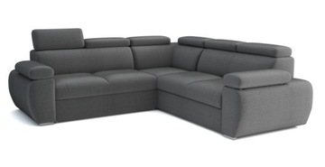 Duży narożnik kanapa sofa BOSTON 2 MONOLITH zagłówki