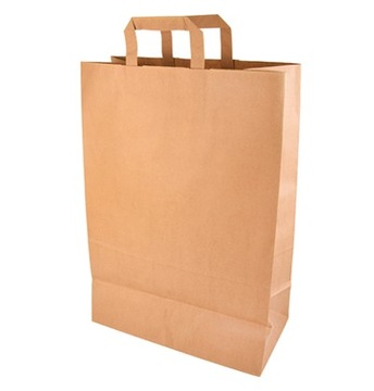 TORBY papierowe kraft ucho 32x16x43 brązowe 50szt
