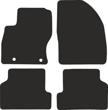 dywaniki welurowe BASIC czarne: Ford Focus MK2 kombi, sedan, hatchback 2004
