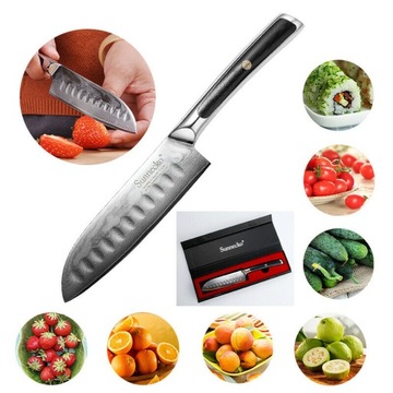Японский нож SANTOKU SUNNECKO ELITE 13 DAMAST VG10