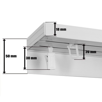 Szyna Sufitowa 1-torowa z MASKOWNICĄ WYMIAR 100 cm