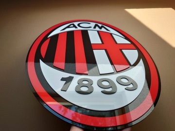 Логотип AC Milan 3D настенный герб, 100 см, подарок мужу парня
