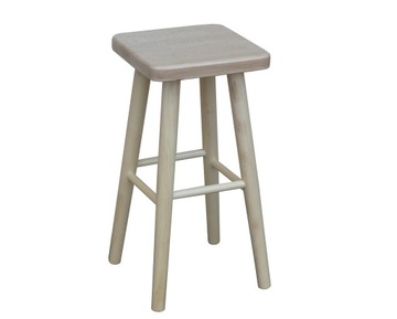 TABORET BAROWY HOKER DREWNIANY STOŁEK 60cm JASNY