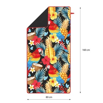 БЫСТРОСУХОЕ СПОРТИВНОЕ ПЛЯЖНОЕ ПОЛОТЕНЦЕ ИЗ МИКРОФИБРЫ