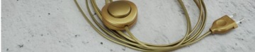 золотой напольный соединительный кабель 350 см с вилкой и выключателем для лампы DIY