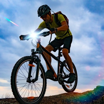 LAMPKI ROWEROWE LAMPKA NA ROWER LED PRZÓD TYŁ 2SZT ZESTAW