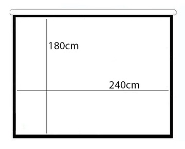ЭЛЕКТРИЧЕСКИЙ ПРОЕКЦИОННЫЙ ЭКРАН 240х180см ДИСТАНЦИОННЫЙ