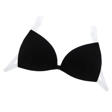 Strapless Invisible Bra Black C36 as described