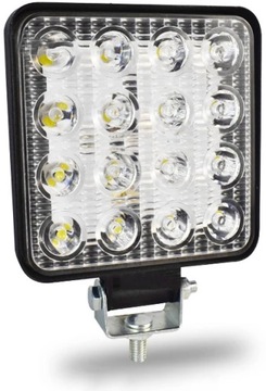 LAMPA ROBOCZA LED 48W 16 LED 6000K 10-30V CIĄGNIK UCHWYTY MOCUJĄCE ŚRUBY