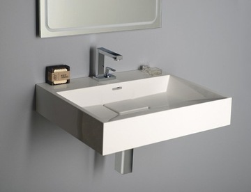 АМУР умывальник 60х15х45см, конгломерат, белый