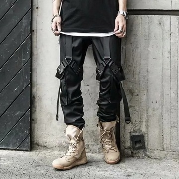 Men Joggers Cargo Pants Hip Hop Streetwear Hit Col