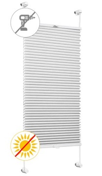 Zaciemniająca Plisa Biuro Bez Wiercenia 77,5x150 c