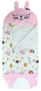 ДЕТСКИЙ СПАЛЬНЫЙ МЕШОК ПОДУШКА 2в1 ЗАЙЧИК КРОЛИК РОЗОВЫЙ