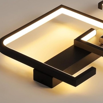 LAMPA LED KWADRAT SUFITOWA PLAFON żyrandol modern LED + PILOT