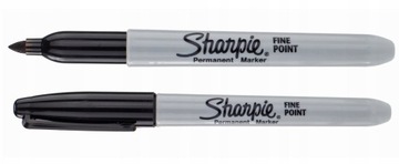 Перманентный маркер Sharpie Fine Черное стекло металлическая конструкция пластик