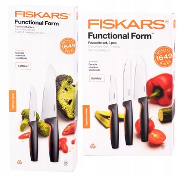 НАБОР ИЗ 6 КУХОННЫХ НОЖЕЙ FISKARS ШЕФ-ЗАТОЧКА