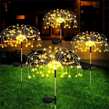 4 szt KOLOROWA LAMPA SOLARNA OGRODOWA 240 LED DMUCHAWIEC SOLAR LAMPKI