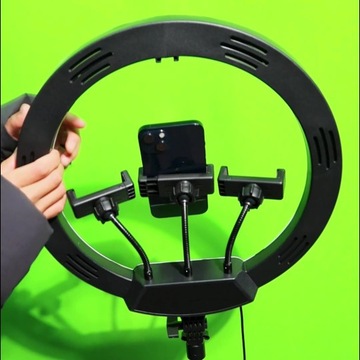 Светодиодная кольцевая лампа 150 Вт, 33 см, пульт дистанционного управления + штатив, 220 см, для макияжа YouTube