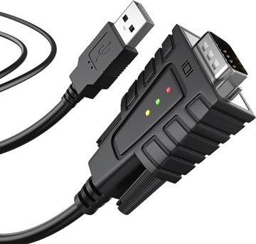 Adapter USB na Serial 3 diodami LED 1M DriverGenius USB232A-B
