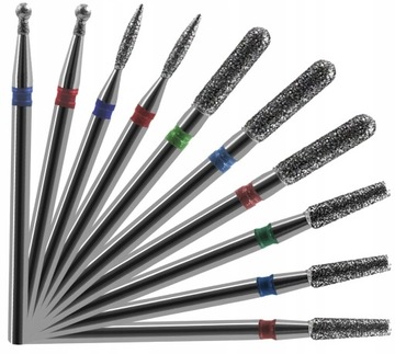 Набор из 10 алмазных фрез Sunone для гибридной кутикулы