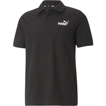 Puma koszulka męska czarna polo z kołnierzykiem małe logo 586674 01 R. 3XL