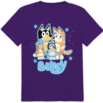 KOSZULKA DZIECIĘCA T-SHIRT DLA DZIECKA BLUEY BLUE 128 PREZENT JAKOŚĆ