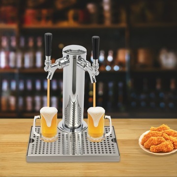 ВИННАЯ КОЛОННА ИЗ НЕРЖАВЕЮЩЕЙ СТАЛИ С ДВОЙНОЙ ГОЛОВКОЙ + ПОДДОН