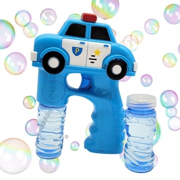 МЫЛЬНЫЕ ПУЗЫРЬКИ ПОЛИЦИЯ ДВЕ ЖИДКОСТИ АВТО LED пистолет