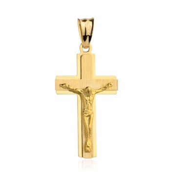 Złoty krzyżyk z wizerunkiem Jezusa GRAWER GRATIS