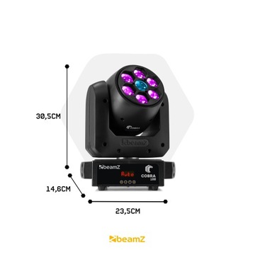 Подвижная голова Cobra 160 Spot 100W с 6x 10 Вт B-Eye Beamz