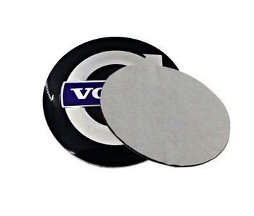 Naklejka aluminiowa na dekielki kołpaki Volvo 60mm