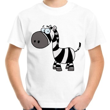 Koszulka z zebrą zebra t-shirt na safari wakacje występ do przedszkola 128